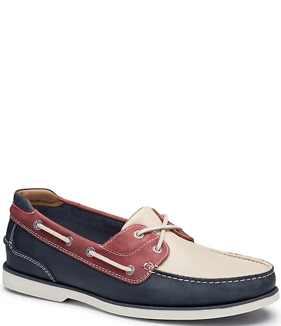 Johnston & Murphy Men's Ventura Colorblock Leather 2-Eye Boat Shoes