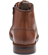 Johnston & Murphy Mens XC+ Durham Embossed Leather Brogue Detail Wingtip Shearling Waterproof Boots