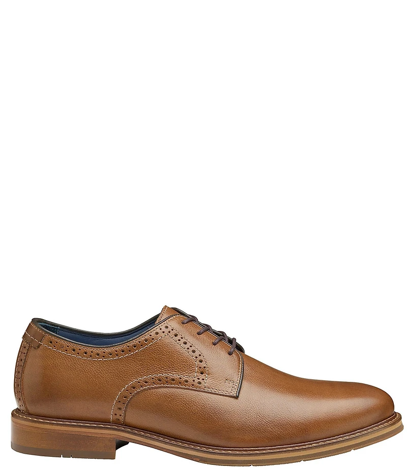 Johnston & Murphy Men's XC Flex Raleigh Leather Plain Toe Brogue Detail Oxfords