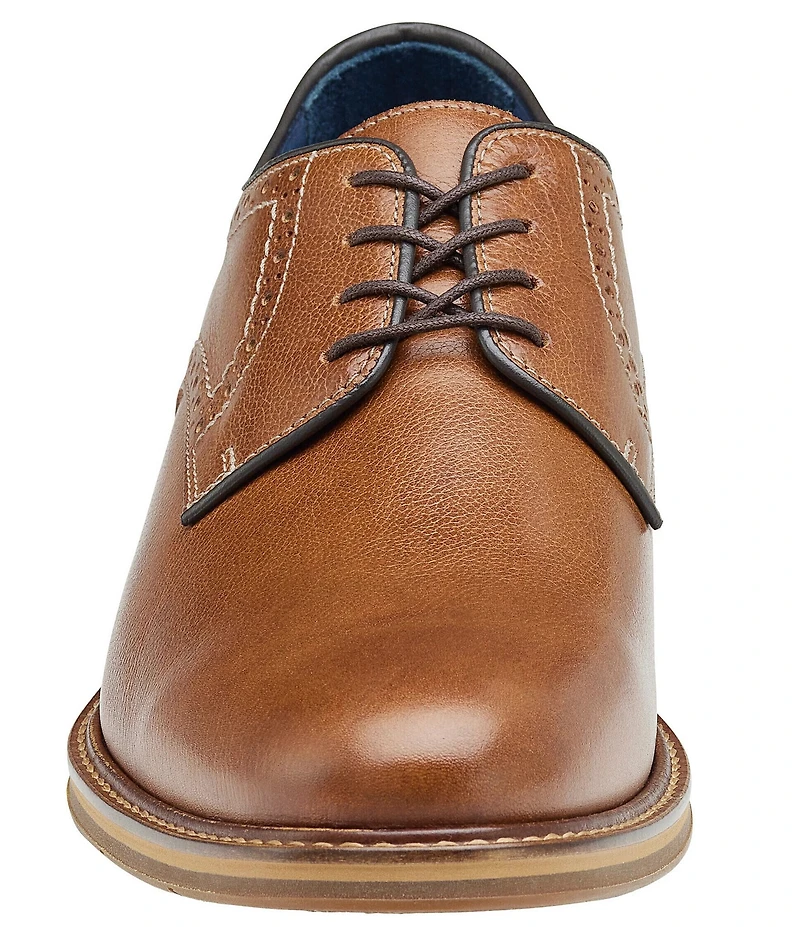 Johnston & Murphy Men's XC Flex Raleigh Leather Plain Toe Brogue Detail Oxfords