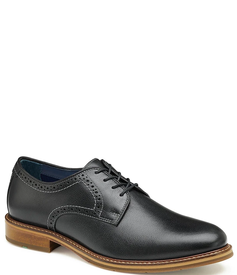 Johnston & Murphy Men's XC Flex Raleigh Leather Plain Toe Brogue Detail Oxfords