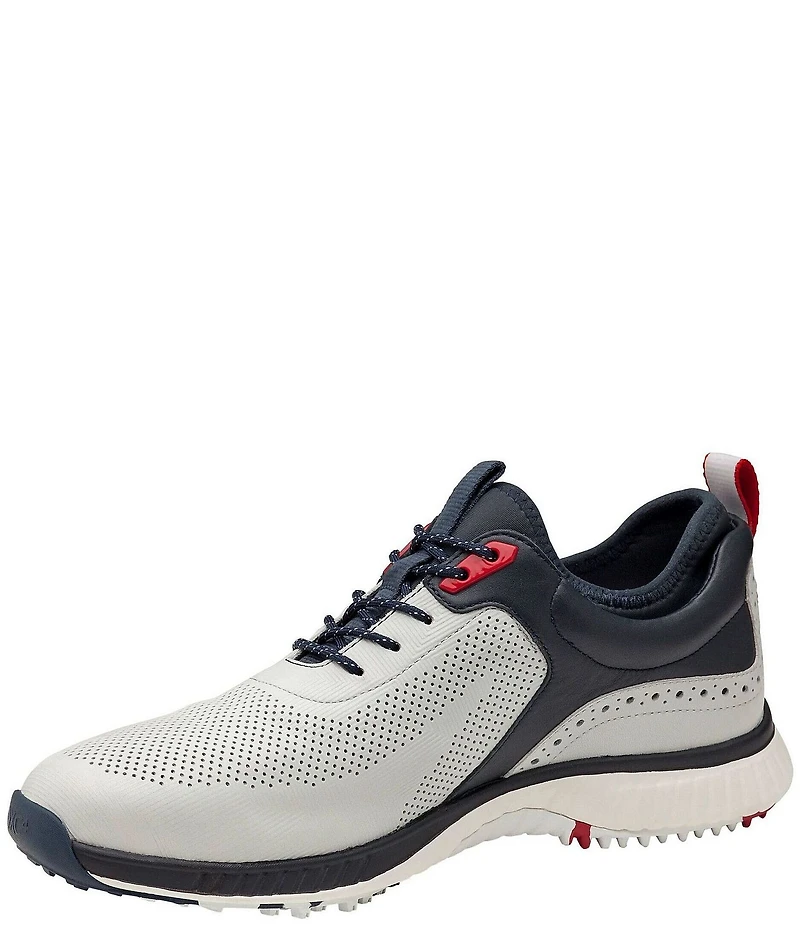 Johnston & Murphy Men's XC4 H-1Luxe Hybrid Waterproof Perforated Leather Golf Sneakers