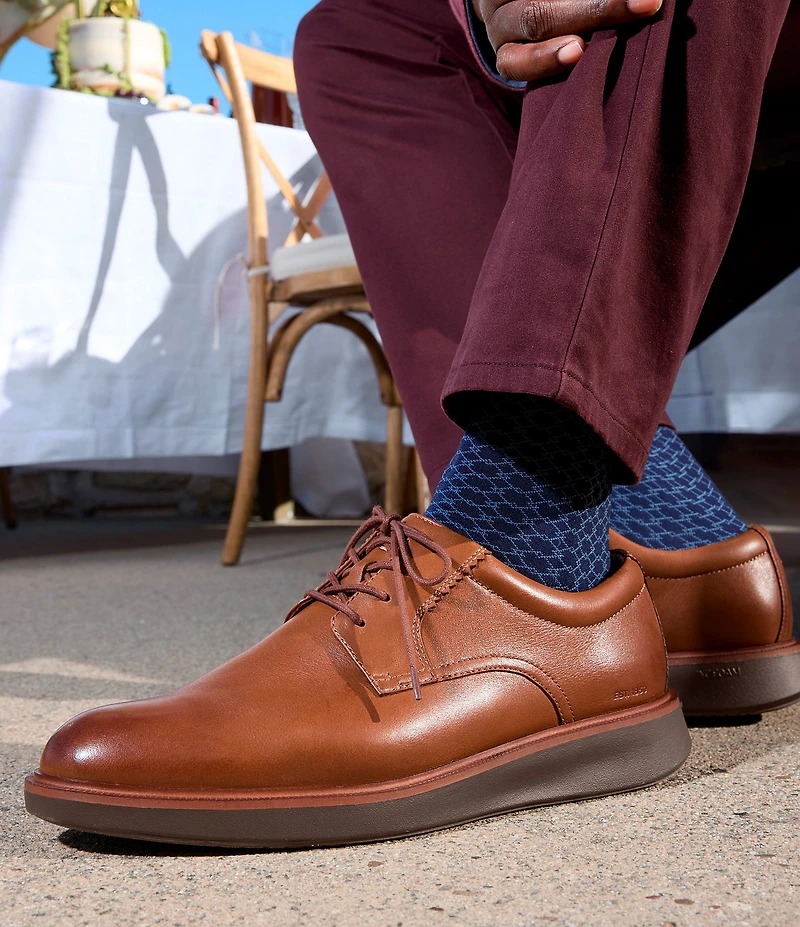 Johnston & Murphy Men's XC+Parker Leather Plain Toe Oxfords