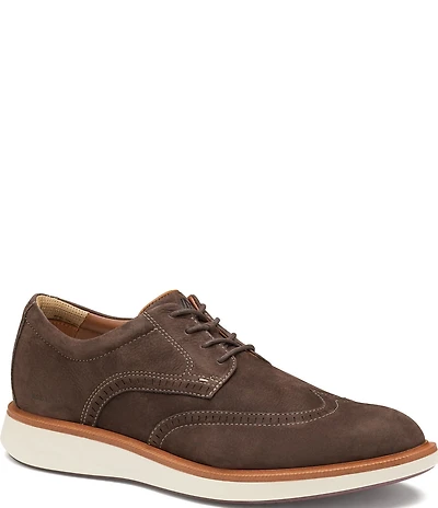 Johnston & Murphy Men's XC+Parker Waterproof Nubuck Wingtip Oxfords