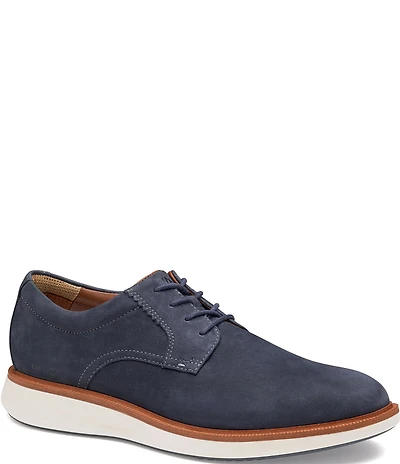 Johnston & Murphy Men's XC+Parker Waterproof Nubuck Plain Toe Oxfords