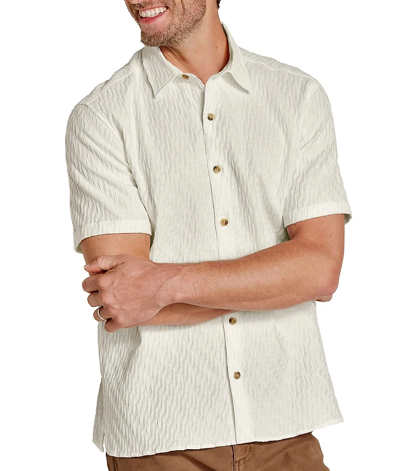 Johnston & Murphy Monterey Textured Short Sleeve Woven Shirt