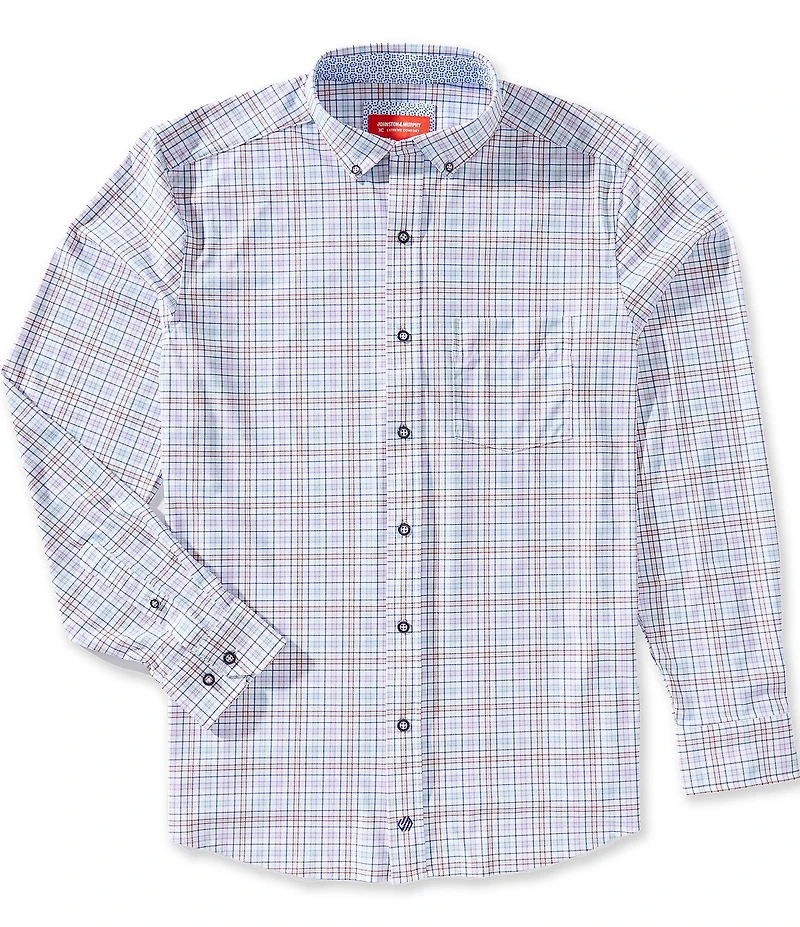 Johnston & Murphy Multi XC+ Motion Plaid Long Sleeve Woven Shirt