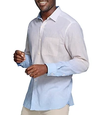 Johnston & Murphy Ombre Linen Long Sleeve Woven Shirt