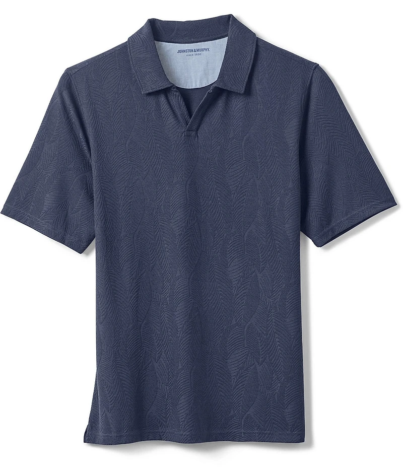 Johnston & Murphy Sedona Frond V-Neck Short Sleeve Polo Shirt