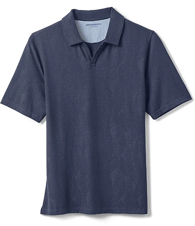 Johnston & Murphy Sedona Frond V-Neck Short Sleeve Polo Shirt