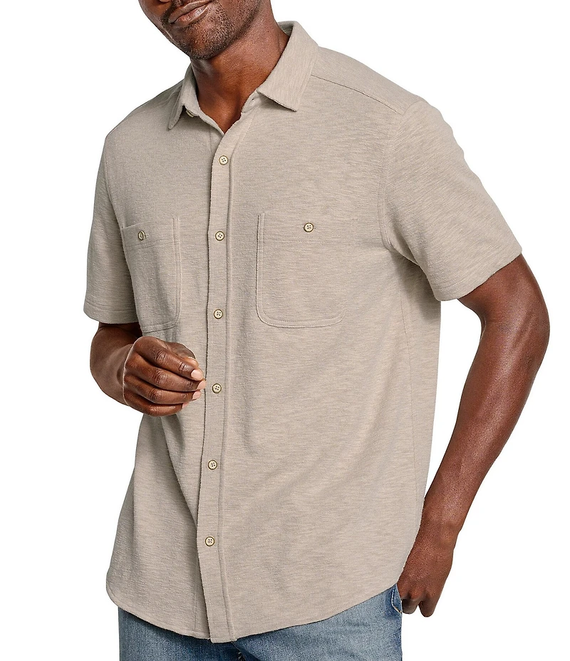 Johnston & Murphy Stretch Double Pocket Short Sleeve Woven Shirt