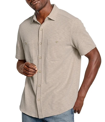 Johnston & Murphy Stretch Double Pocket Short Sleeve Woven Shirt
