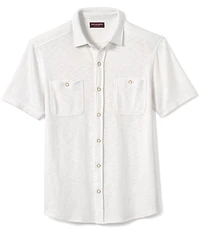 Johnston & Murphy Stretch Double Pocket Short Sleeve Woven Shirt
