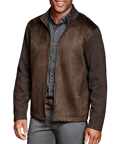 Johnston & Murphy Suede Full-Zip Jacket