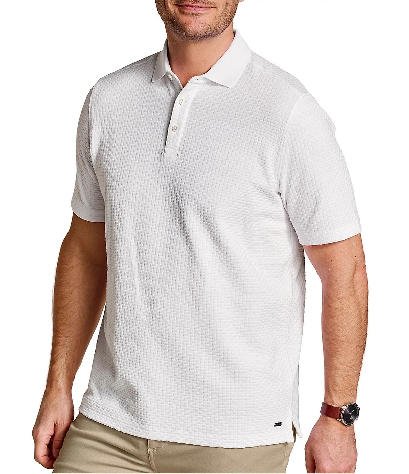 Johnston & Murphy Tilson Textured Short Sleeve Polo Shirt