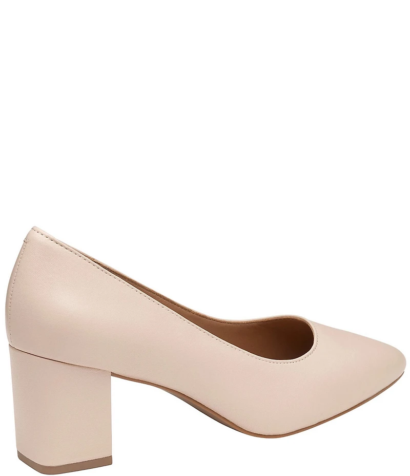 Johnston & Murphy Vicki Leather Block Heel Pumps