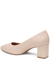 Johnston & Murphy Vicki Leather Block Heel Pumps
