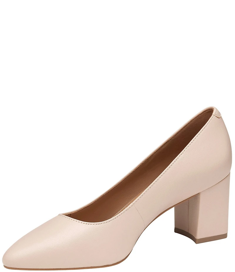 Johnston & Murphy Vicki Leather Block Heel Pumps