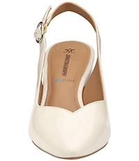 Johnston & Murphy Vicki Patent Leather Slingback Block Heel Pumps