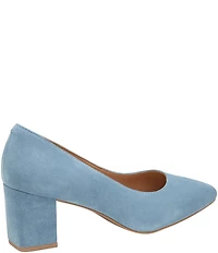 Johnston & Murphy Vicki Suede Block Heel Pumps