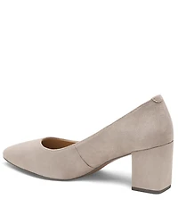 Johnston & Murphy Vicki Suede Block Heel Pumps