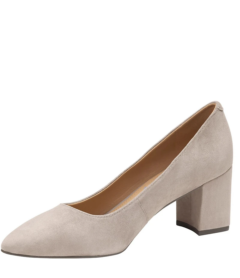 Johnston & Murphy Vicki Suede Block Heel Pumps
