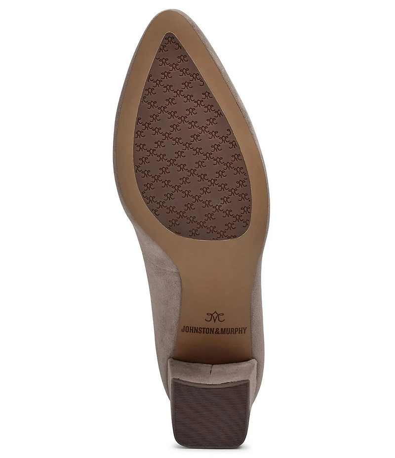 Johnston & Murphy Vicki Suede Block Heel Pumps