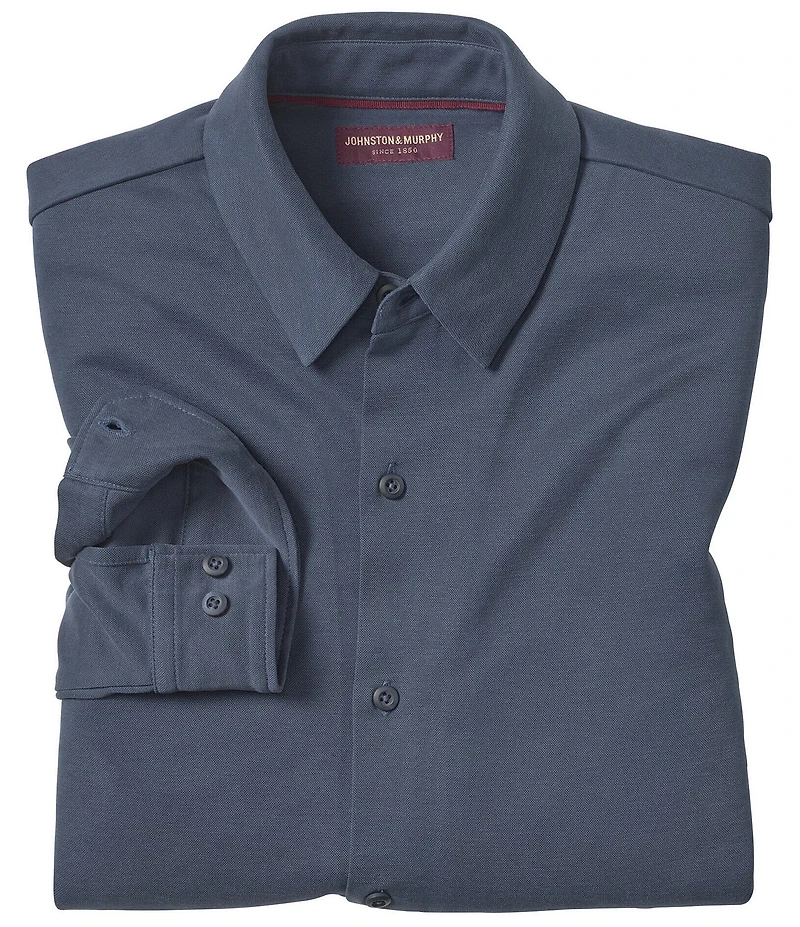 Johnston & Murphy Vintage Birdseye Long Sleeve Woven Shirt