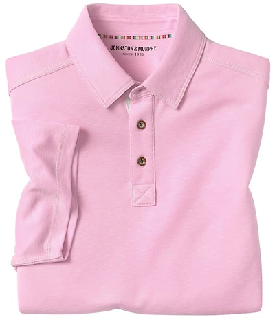 Johnston & Murphy Vintage Slub Short Sleeve Polo Shirt
