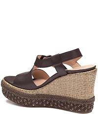 Johnston & Murphy Women's Addison Leather Asymmetrical Wedge Sandals