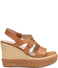 Johnston & Murphy Women's Addison Leather Asymmetrical Wedge Sandals