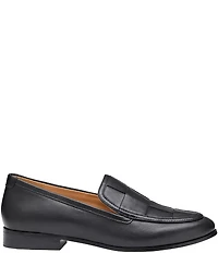 Johnston & Murphy Women's Ali Leather Woven Vamp Loafers