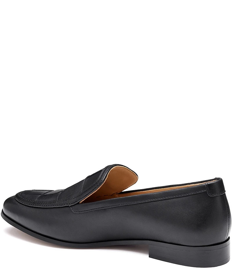 Johnston & Murphy Women's Ali Leather Woven Vamp Loafers