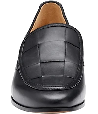 Johnston & Murphy Women's Ali Leather Woven Vamp Loafers