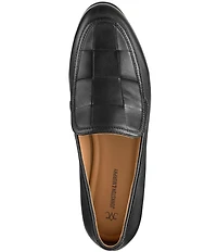 Johnston & Murphy Women's Ali Leather Woven Vamp Loafers