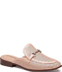 Johnston & Murphy Women's Ali Perforated Bit Buckle Loafer Mules