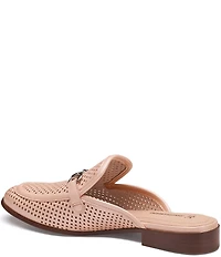 Johnston & Murphy Women's Ali Perforated Bit Buckle Loafer Mules