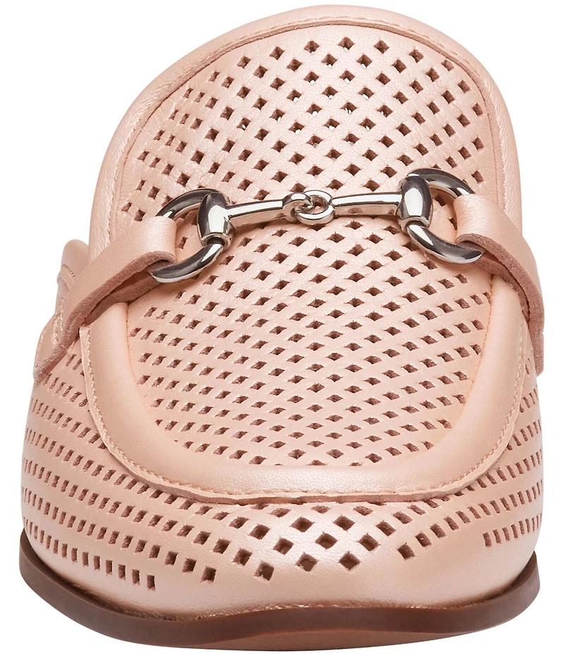 Johnston & Murphy Women's Ali Perforated Bit Buckle Loafer Mules