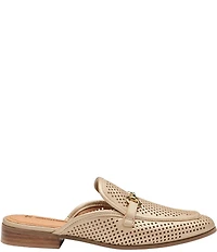 Johnston & Murphy Women's Ali Perforated Bit Buckle Loafer Mules