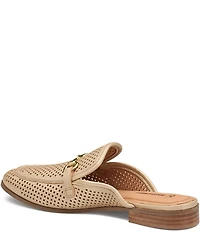 Johnston & Murphy Women's Ali Perforated Bit Buckle Loafer Mules