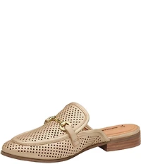 Johnston & Murphy Women's Ali Perforated Bit Buckle Loafer Mules