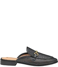 Johnston & Murphy Women's Ali Perforated Bit Buckle Loafer Mules