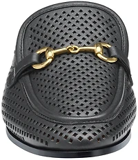 Johnston & Murphy Women's Ali Perforated Bit Buckle Loafer Mules