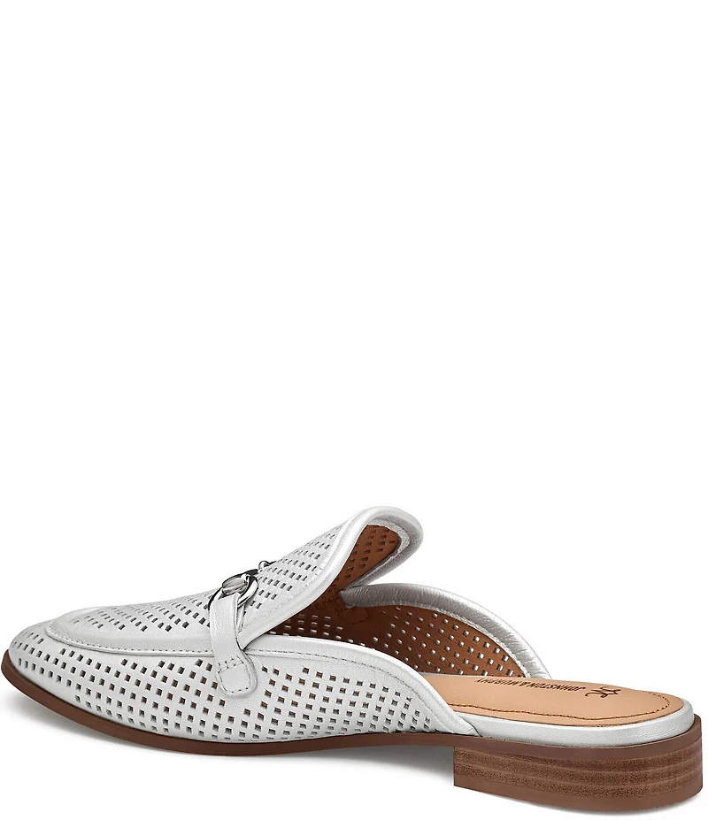 Johnston & Murphy Women's Ali Perforated Bit Buckle Loafer Mules