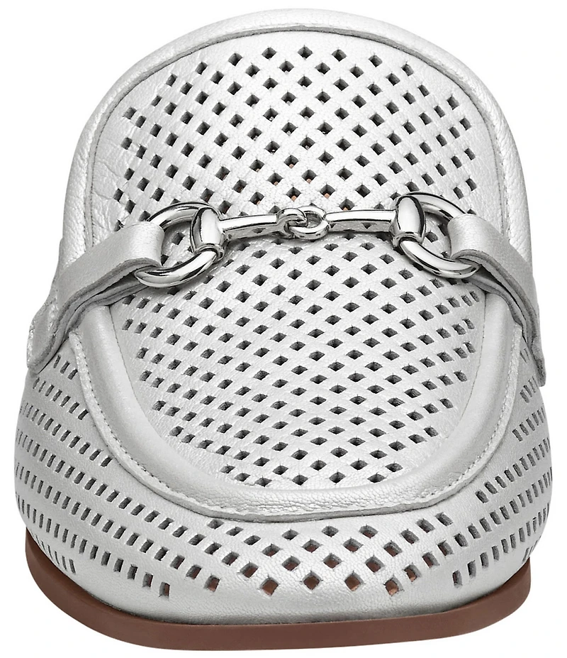 Johnston & Murphy Women's Ali Perforated Bit Buckle Loafer Mules
