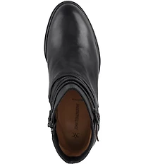 Johnston & Murphy Women's Amy Leather Belt Strap Hardware Booties