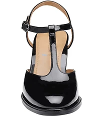 Johnston & Murphy Women's Amy Patent Leather T-Strap Mary Jane Pumps