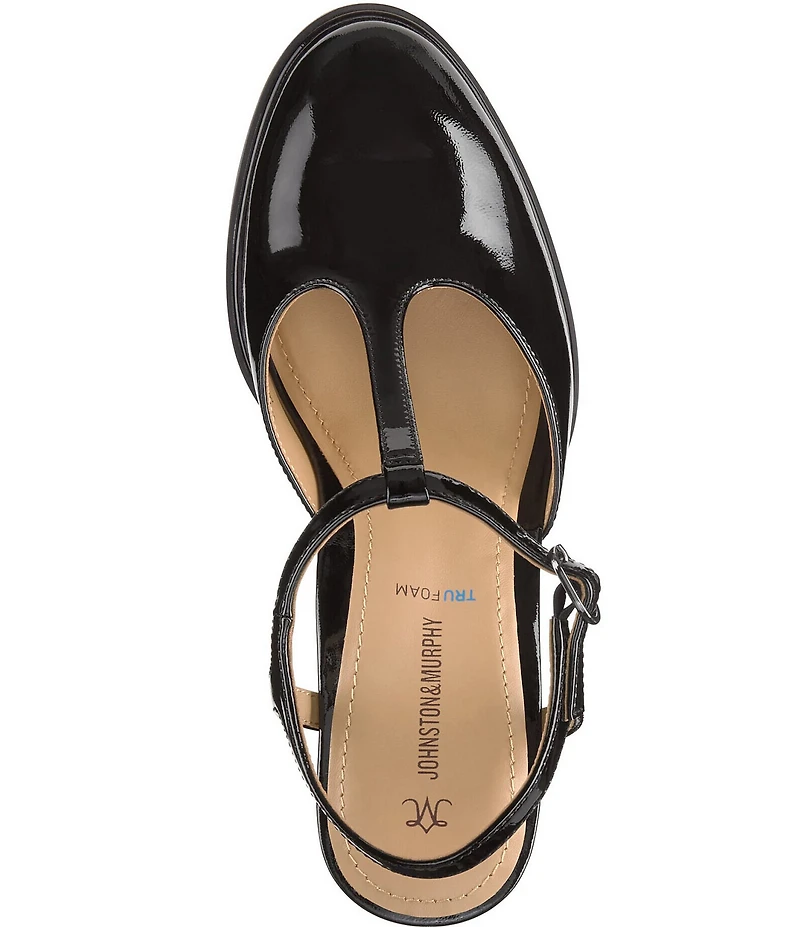 Johnston & Murphy Women's Amy Patent Leather T-Strap Mary Jane Pumps