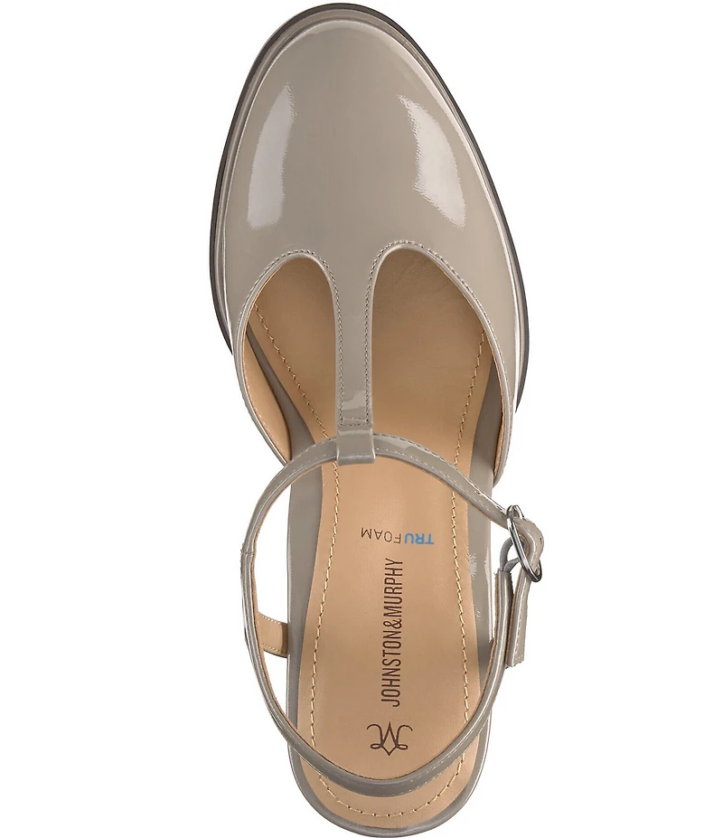 Johnston & Murphy Women's Amy Patent Leather T-Strap Mary Jane Pumps