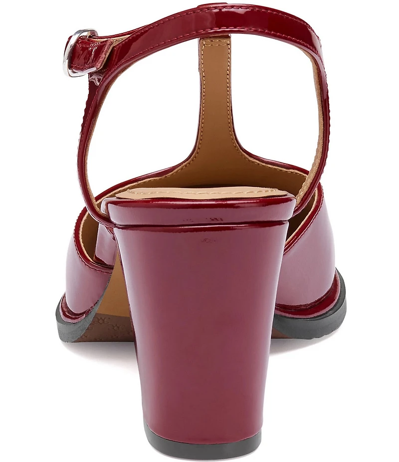 Johnston & Murphy Women's Amy Patent Leather T-Strap Mary Jane Pumps